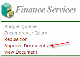 image of selecting Approve Documents 